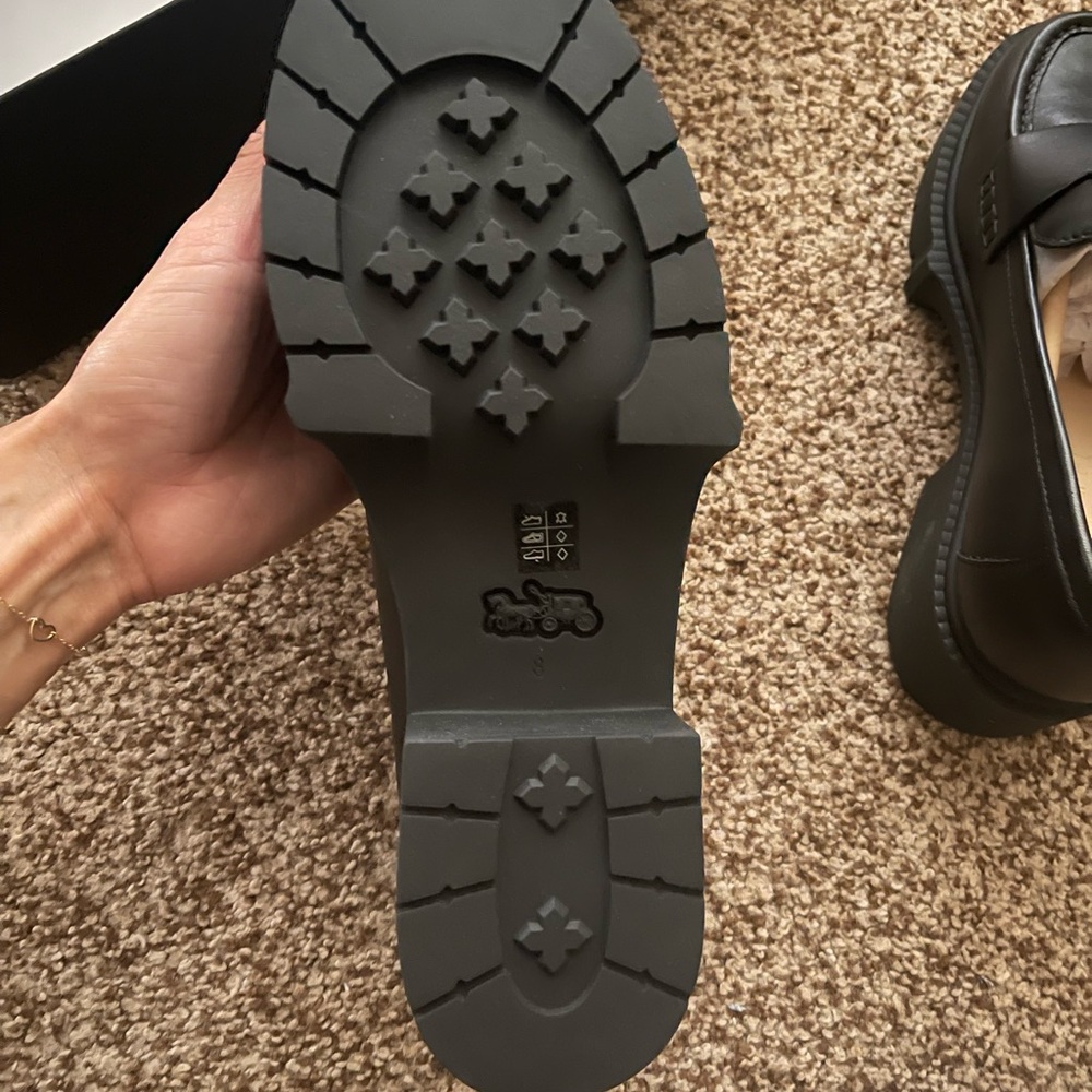 Black Coach Leather Loafers - Picture 3 of 9